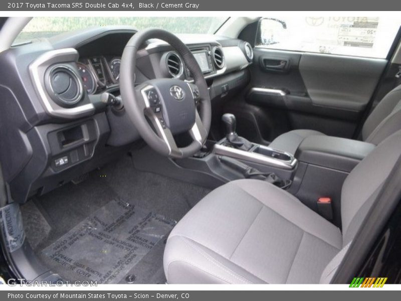 Black / Cement Gray 2017 Toyota Tacoma SR5 Double Cab 4x4