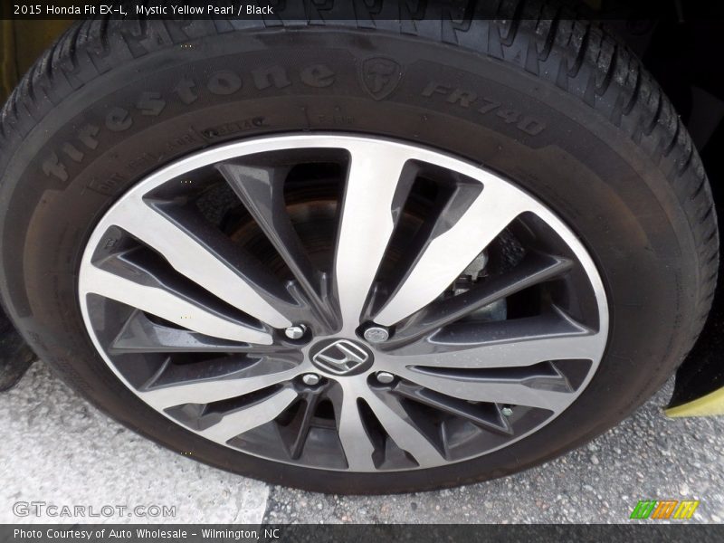 Mystic Yellow Pearl / Black 2015 Honda Fit EX-L