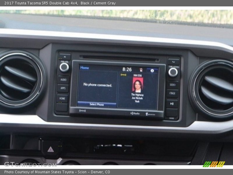 Black / Cement Gray 2017 Toyota Tacoma SR5 Double Cab 4x4