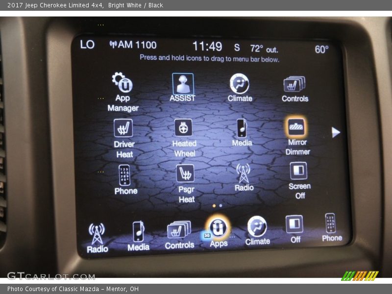 Bright White / Black 2017 Jeep Cherokee Limited 4x4