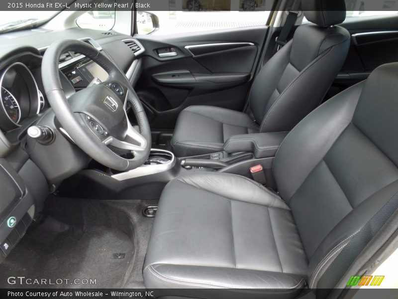 Mystic Yellow Pearl / Black 2015 Honda Fit EX-L