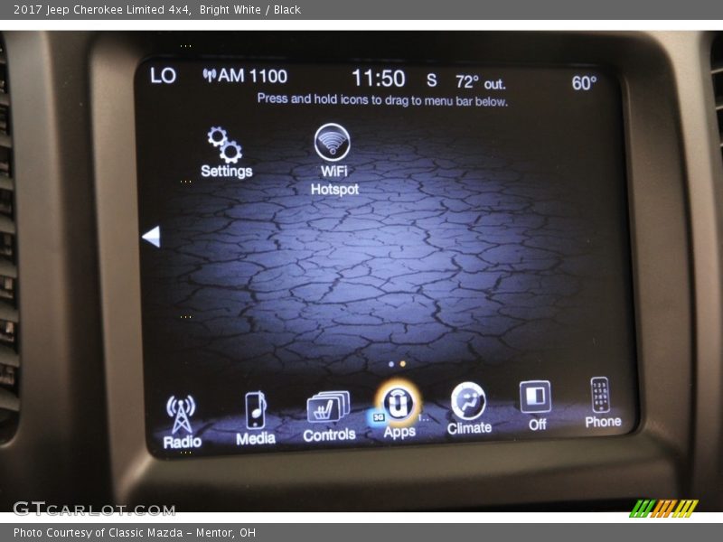 Bright White / Black 2017 Jeep Cherokee Limited 4x4