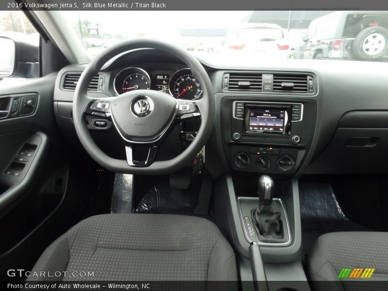 Silk Blue Metallic / Titan Black 2016 Volkswagen Jetta S