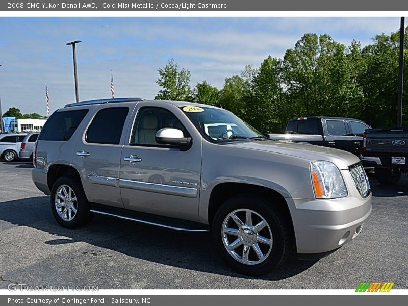 Gold Mist Metallic / Cocoa/Light Cashmere 2008 GMC Yukon Denali AWD
