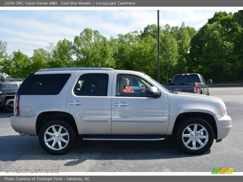 Gold Mist Metallic / Cocoa/Light Cashmere 2008 GMC Yukon Denali AWD