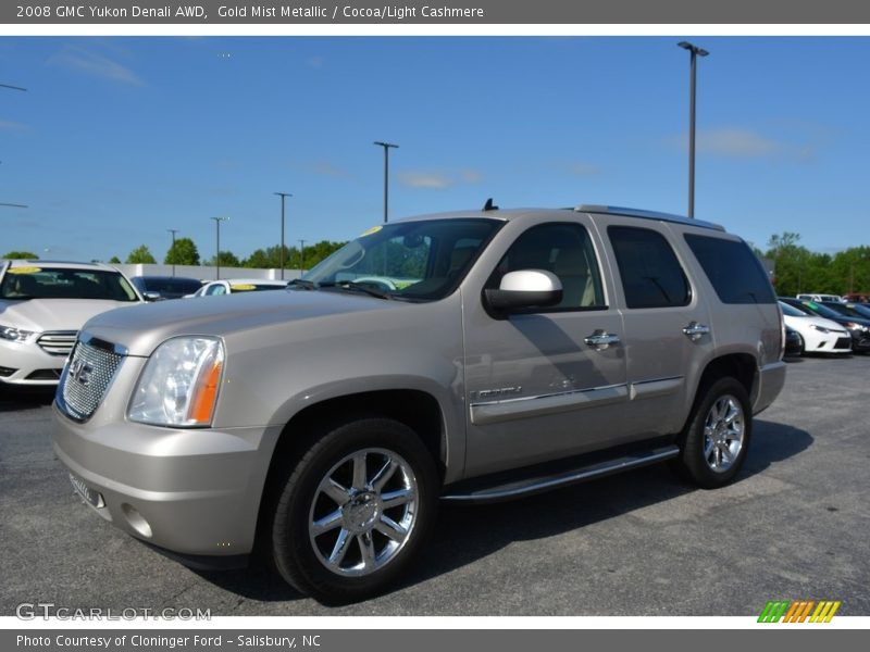 Gold Mist Metallic / Cocoa/Light Cashmere 2008 GMC Yukon Denali AWD