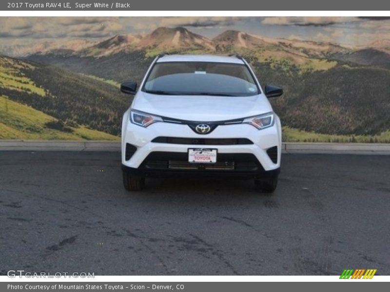 Super White / Black 2017 Toyota RAV4 LE