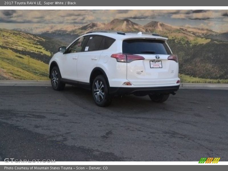 Super White / Black 2017 Toyota RAV4 LE