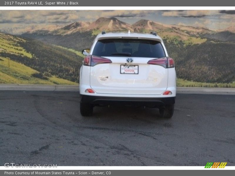 Super White / Black 2017 Toyota RAV4 LE