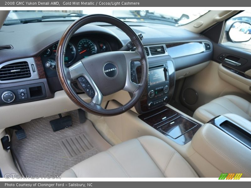 Gold Mist Metallic / Cocoa/Light Cashmere 2008 GMC Yukon Denali AWD