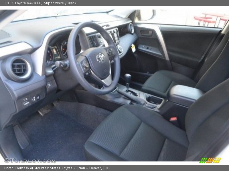Super White / Black 2017 Toyota RAV4 LE