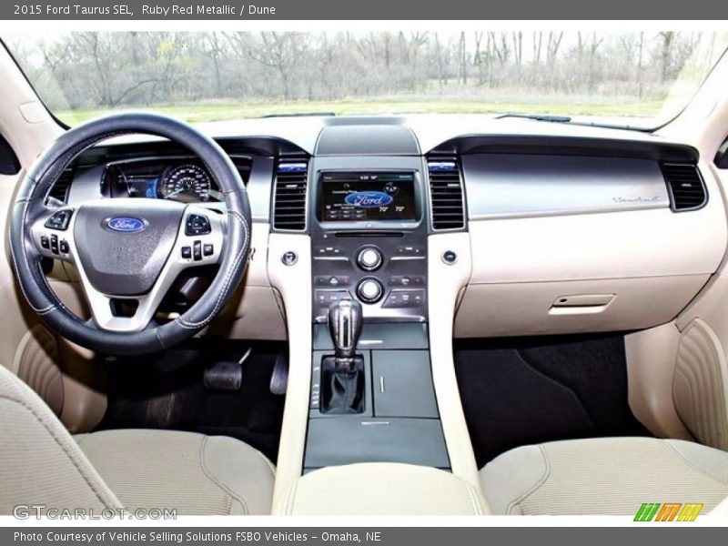 Ruby Red Metallic / Dune 2015 Ford Taurus SEL