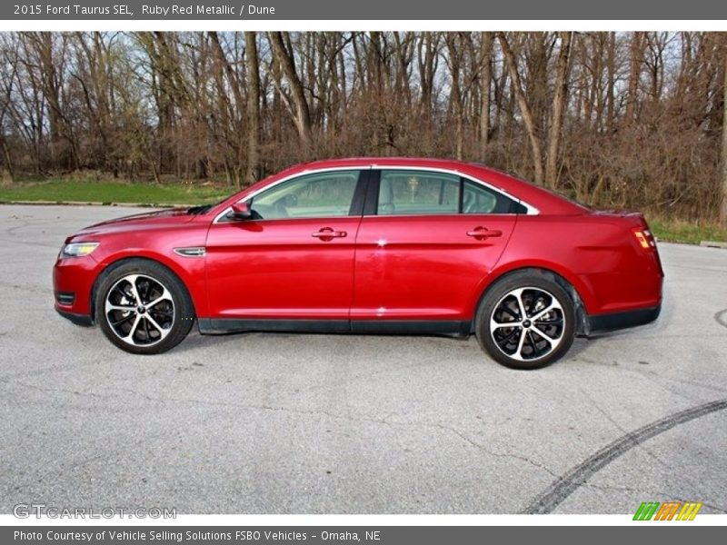 Ruby Red Metallic / Dune 2015 Ford Taurus SEL