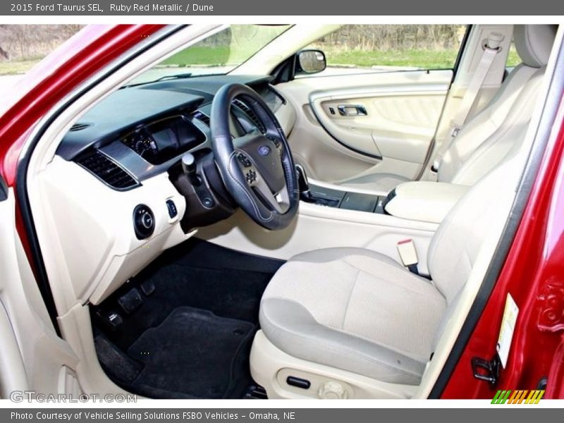 Ruby Red Metallic / Dune 2015 Ford Taurus SEL