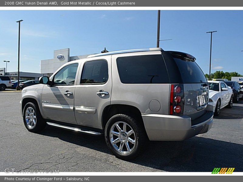 Gold Mist Metallic / Cocoa/Light Cashmere 2008 GMC Yukon Denali AWD