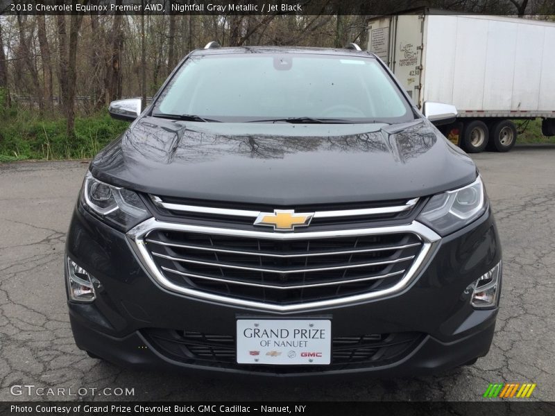 Nightfall Gray Metallic / Jet Black 2018 Chevrolet Equinox Premier AWD