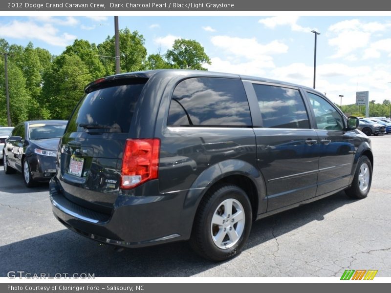 Dark Charcoal Pearl / Black/Light Graystone 2012 Dodge Grand Caravan Crew