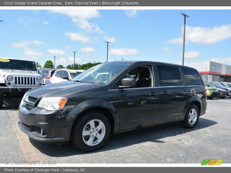 Dark Charcoal Pearl / Black/Light Graystone 2012 Dodge Grand Caravan Crew