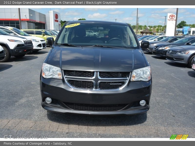 Dark Charcoal Pearl / Black/Light Graystone 2012 Dodge Grand Caravan Crew