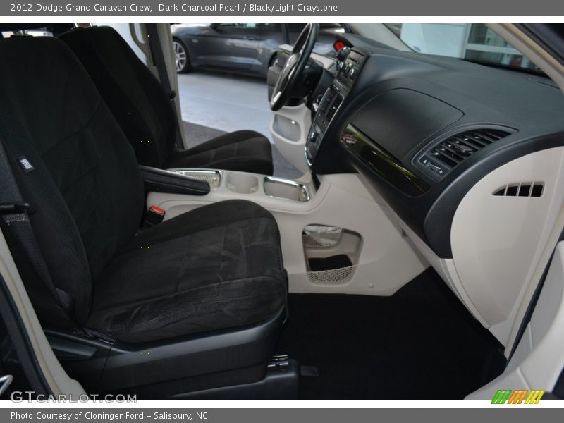 Dark Charcoal Pearl / Black/Light Graystone 2012 Dodge Grand Caravan Crew