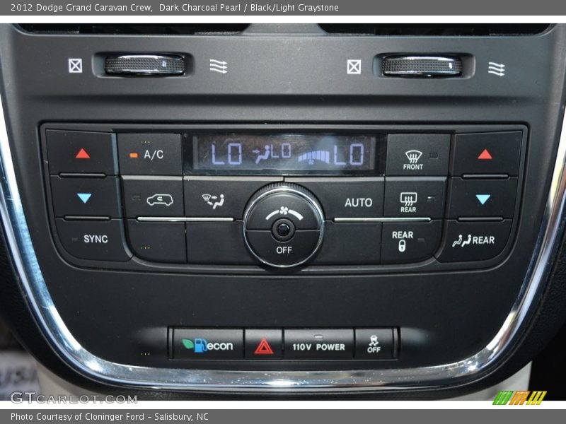Dark Charcoal Pearl / Black/Light Graystone 2012 Dodge Grand Caravan Crew