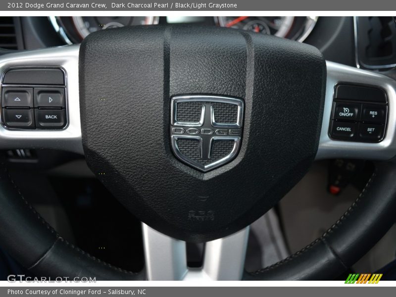 Dark Charcoal Pearl / Black/Light Graystone 2012 Dodge Grand Caravan Crew