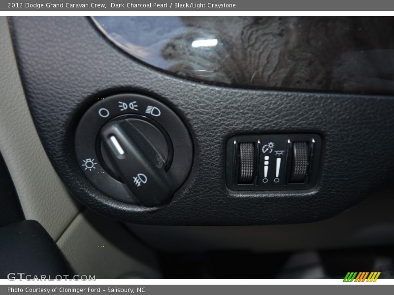 Dark Charcoal Pearl / Black/Light Graystone 2012 Dodge Grand Caravan Crew