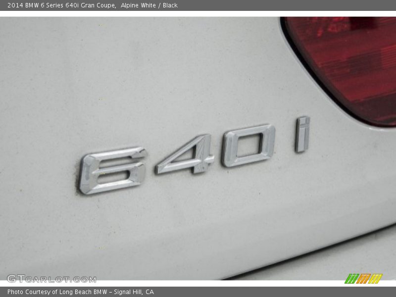 Alpine White / Black 2014 BMW 6 Series 640i Gran Coupe