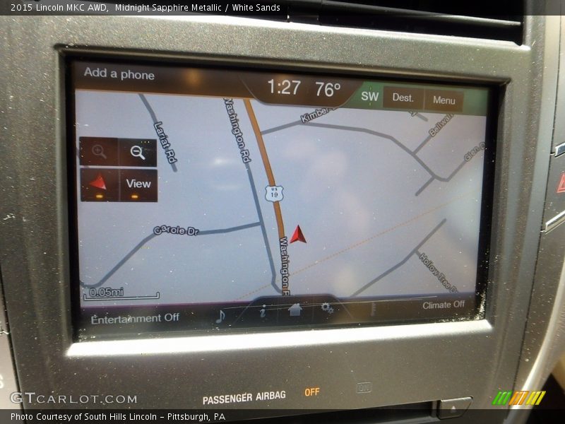 Midnight Sapphire Metallic / White Sands 2015 Lincoln MKC AWD