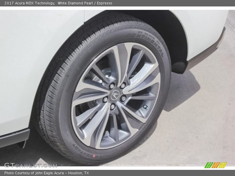 White Diamond Pearl / Espresso 2017 Acura MDX Technology