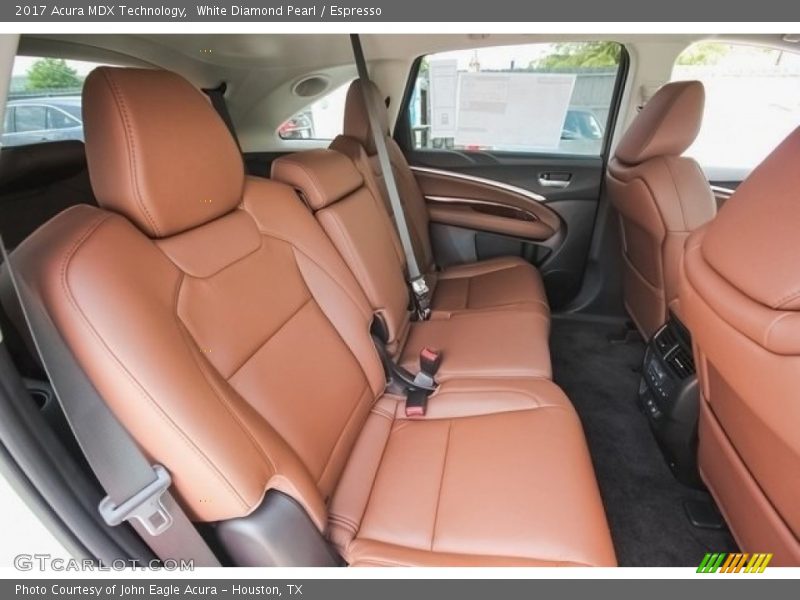 White Diamond Pearl / Espresso 2017 Acura MDX Technology
