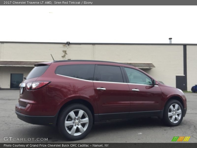 Siren Red Tintcoat / Ebony 2017 Chevrolet Traverse LT AWD