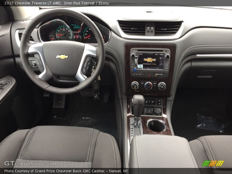 Siren Red Tintcoat / Ebony 2017 Chevrolet Traverse LT AWD