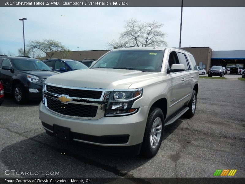Champagne Silver Metallic / Jet Black 2017 Chevrolet Tahoe LS 4WD