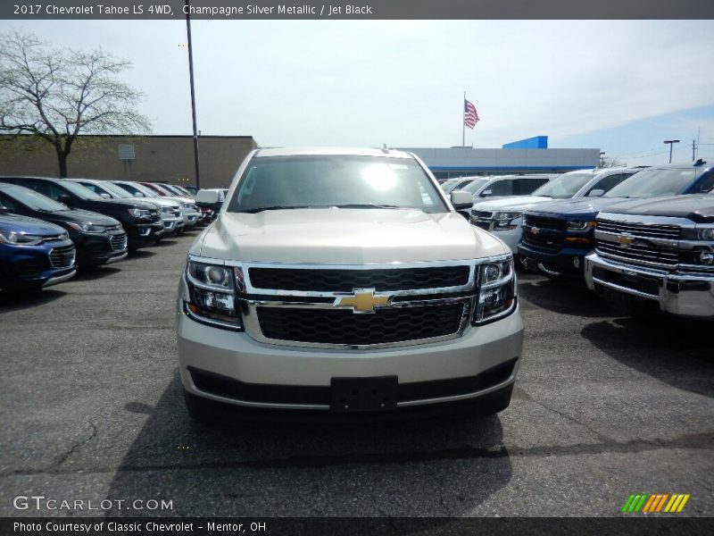 Champagne Silver Metallic / Jet Black 2017 Chevrolet Tahoe LS 4WD
