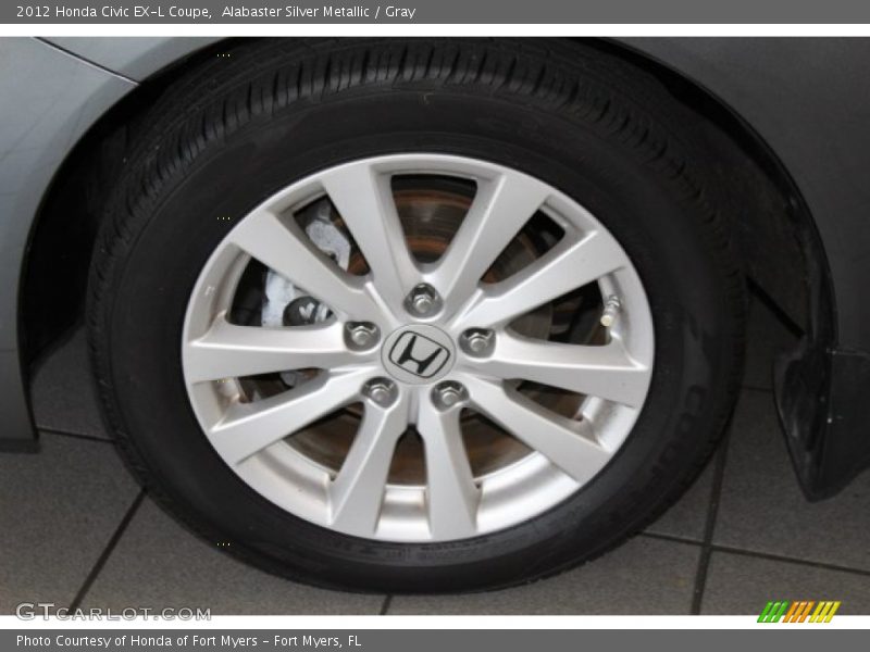 Alabaster Silver Metallic / Gray 2012 Honda Civic EX-L Coupe