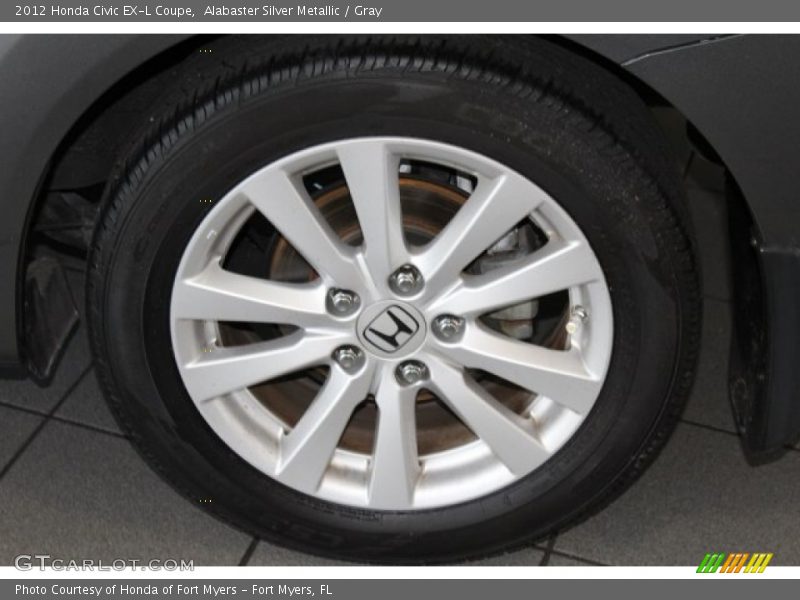 Alabaster Silver Metallic / Gray 2012 Honda Civic EX-L Coupe