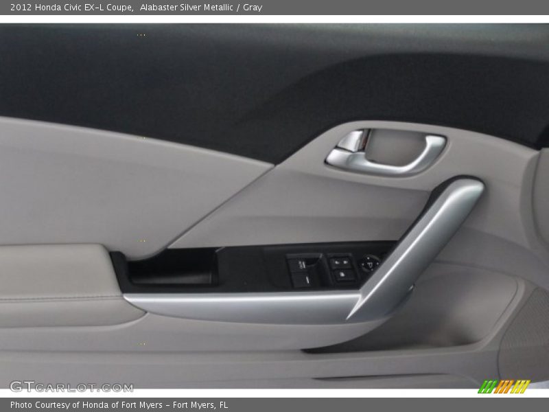 Alabaster Silver Metallic / Gray 2012 Honda Civic EX-L Coupe