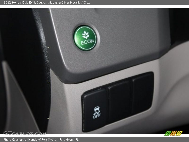 Alabaster Silver Metallic / Gray 2012 Honda Civic EX-L Coupe