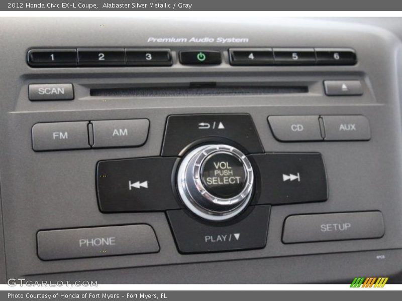 Alabaster Silver Metallic / Gray 2012 Honda Civic EX-L Coupe