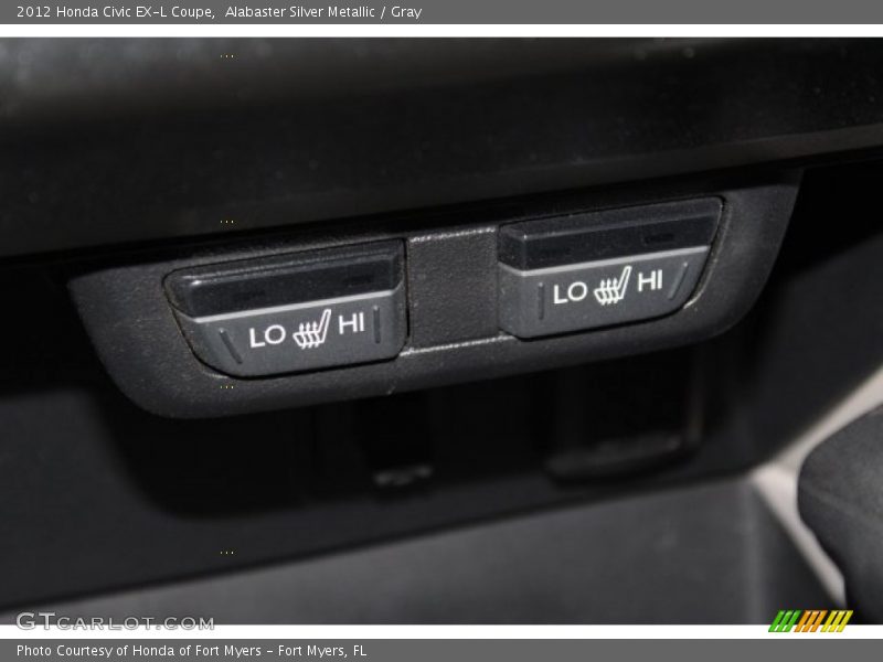 Alabaster Silver Metallic / Gray 2012 Honda Civic EX-L Coupe
