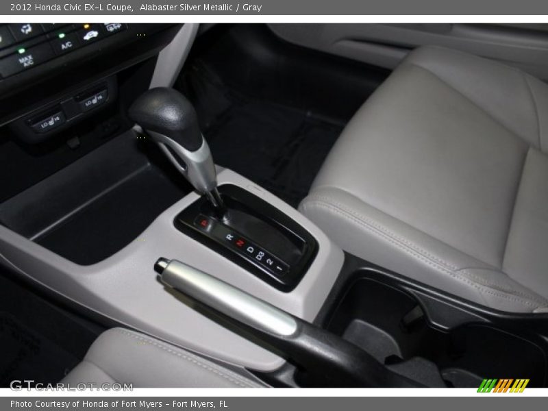 Alabaster Silver Metallic / Gray 2012 Honda Civic EX-L Coupe
