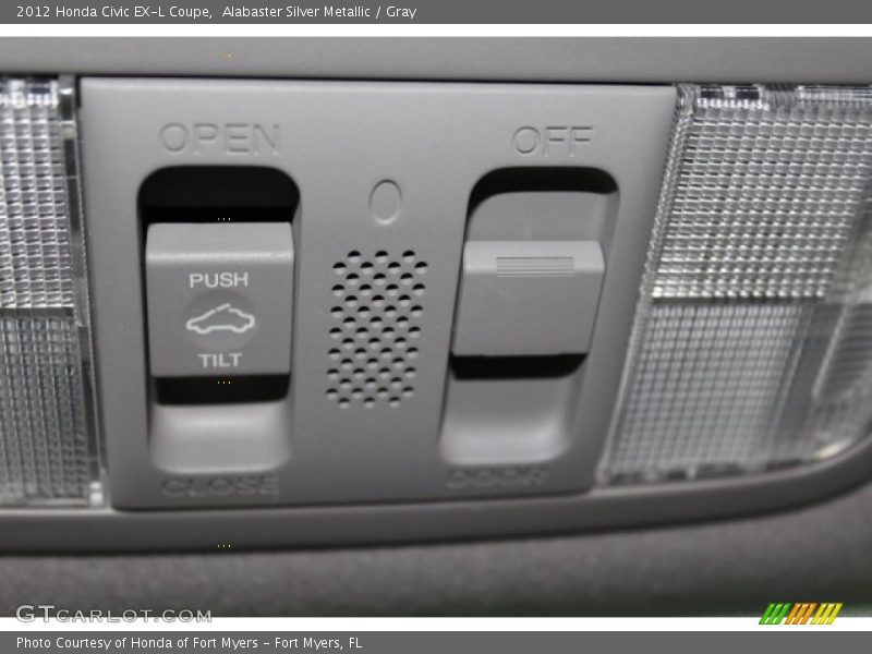 Alabaster Silver Metallic / Gray 2012 Honda Civic EX-L Coupe