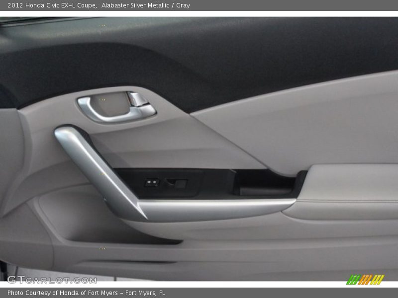 Alabaster Silver Metallic / Gray 2012 Honda Civic EX-L Coupe