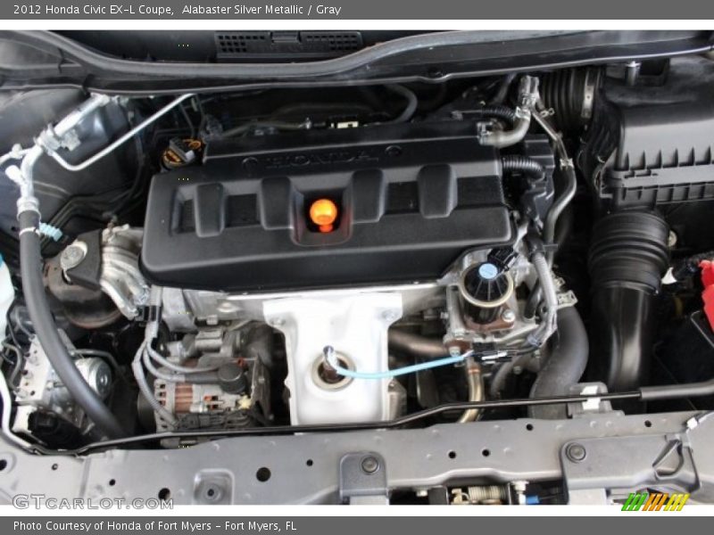 Alabaster Silver Metallic / Gray 2012 Honda Civic EX-L Coupe