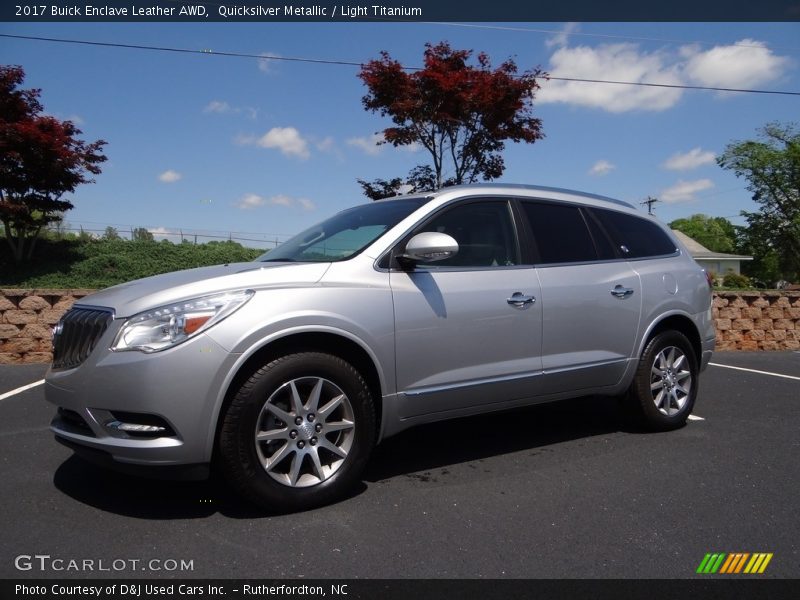 Quicksilver Metallic / Light Titanium 2017 Buick Enclave Leather AWD