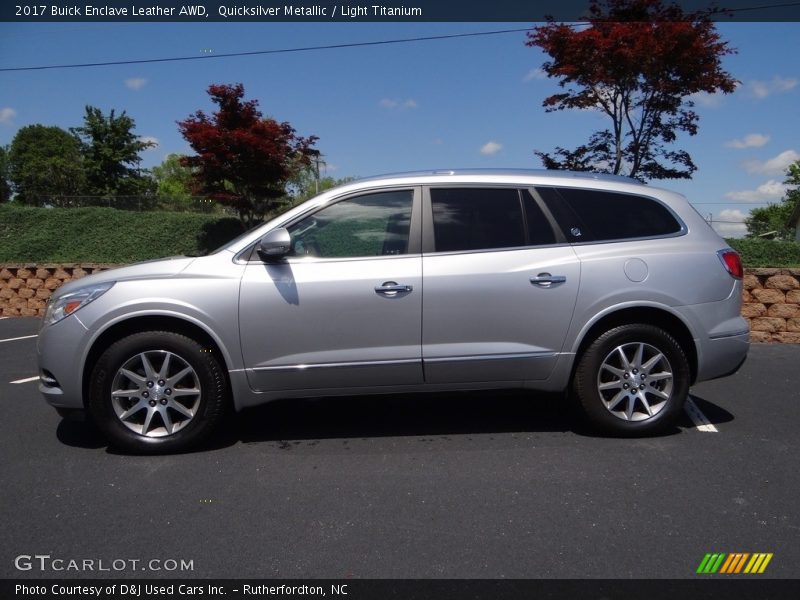 Quicksilver Metallic / Light Titanium 2017 Buick Enclave Leather AWD