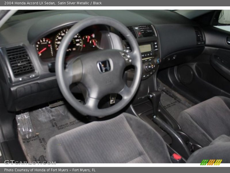 Satin Silver Metallic / Black 2004 Honda Accord LX Sedan