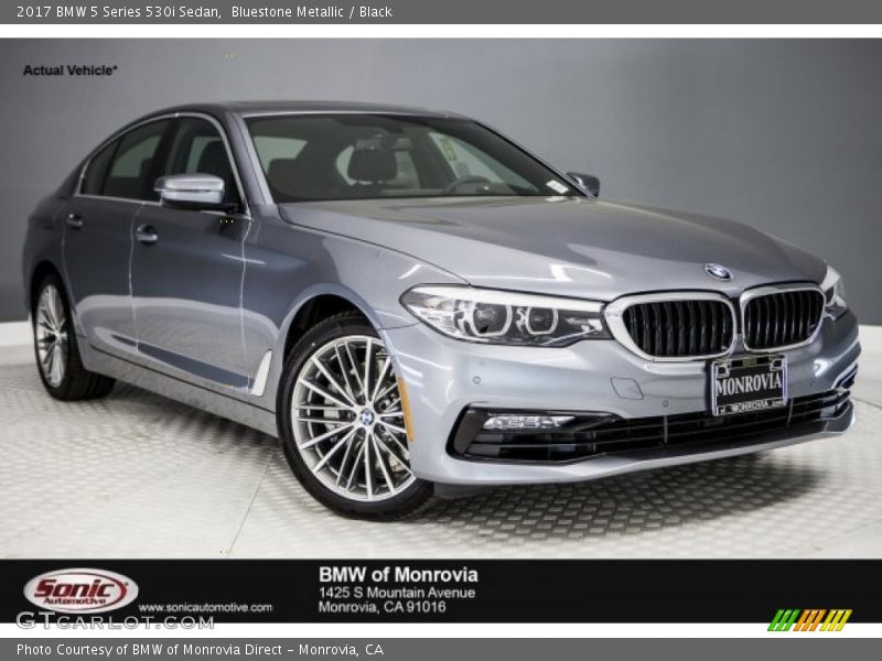 Bluestone Metallic / Black 2017 BMW 5 Series 530i Sedan