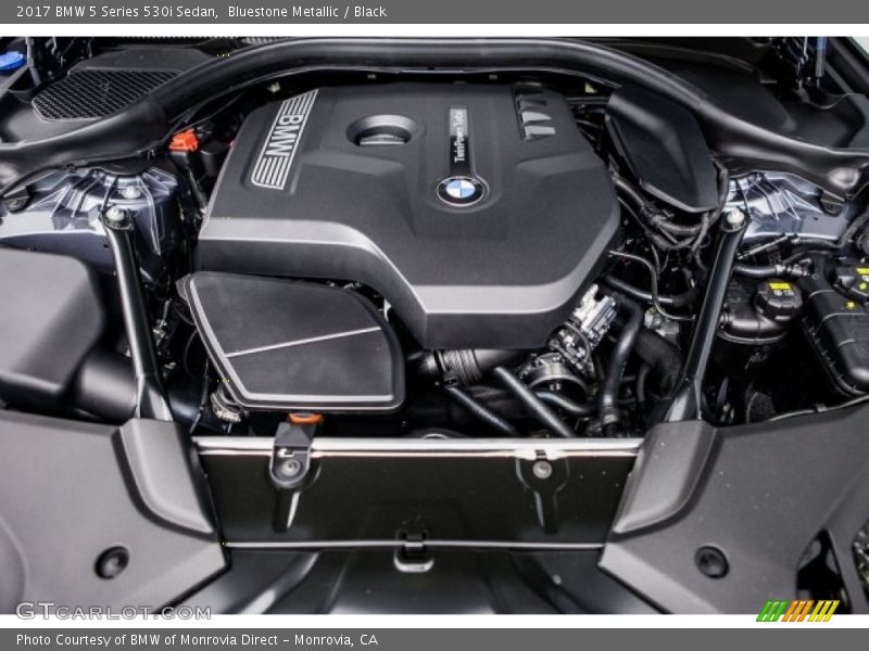 Bluestone Metallic / Black 2017 BMW 5 Series 530i Sedan